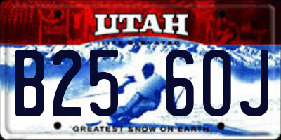 UT license plate B256OJ