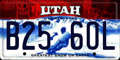 UT license plate B256OL
