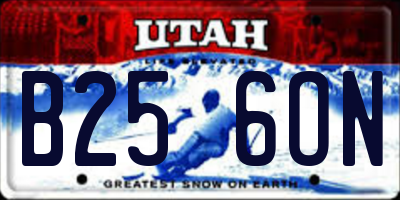 UT license plate B256ON