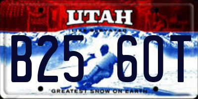 UT license plate B256OT
