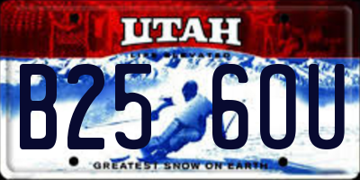 UT license plate B256OU