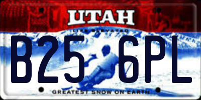UT license plate B256PL