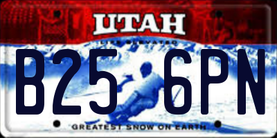 UT license plate B256PN