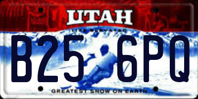 UT license plate B256PQ