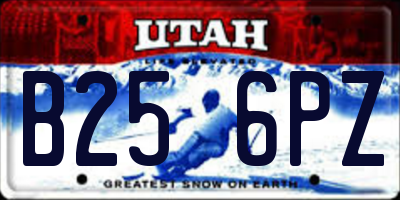 UT license plate B256PZ