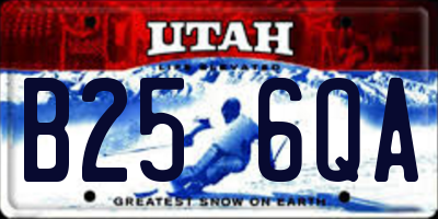 UT license plate B256QA