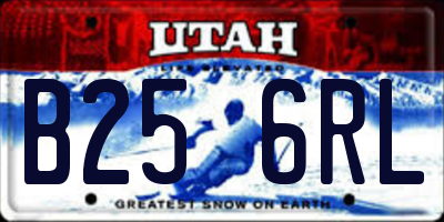UT license plate B256RL