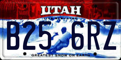 UT license plate B256RZ