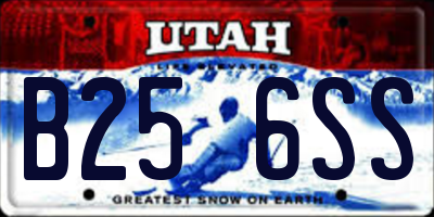 UT license plate B256SS