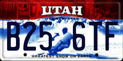 UT license plate B256TF