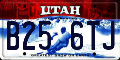 UT license plate B256TJ