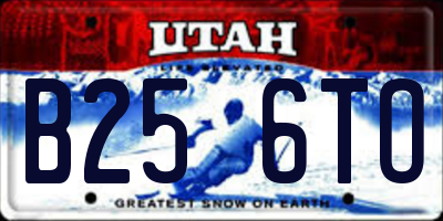 UT license plate B256TO