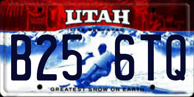 UT license plate B256TQ