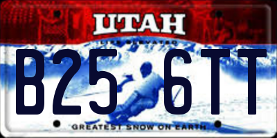 UT license plate B256TT