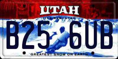 UT license plate B256UB