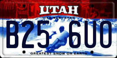 UT license plate B256UO