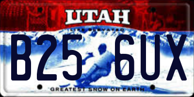 UT license plate B256UX