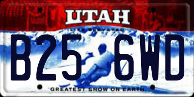 UT license plate B256WD