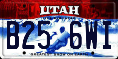 UT license plate B256WI