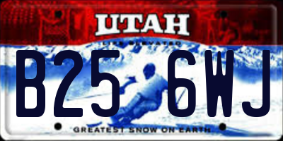 UT license plate B256WJ