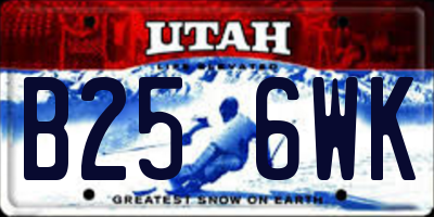 UT license plate B256WK