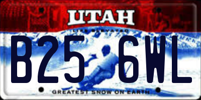 UT license plate B256WL