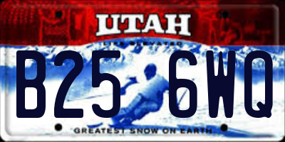 UT license plate B256WQ