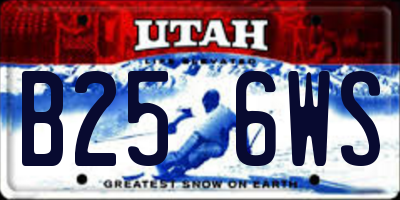 UT license plate B256WS