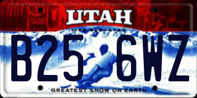 UT license plate B256WZ