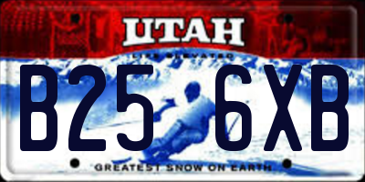 UT license plate B256XB