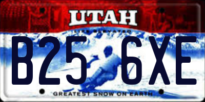 UT license plate B256XE