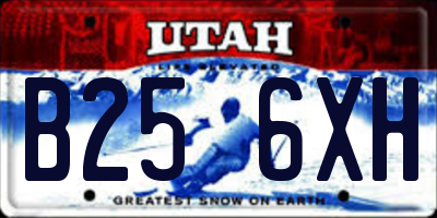 UT license plate B256XH