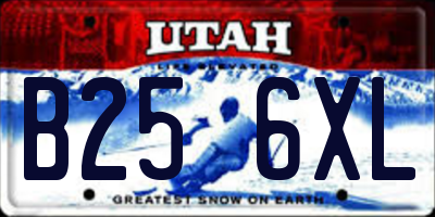 UT license plate B256XL