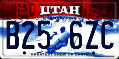 UT license plate B256ZC