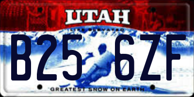 UT license plate B256ZF