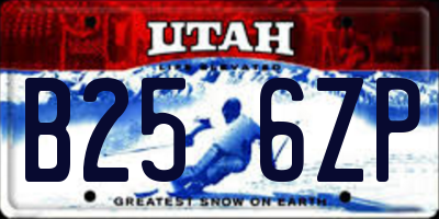 UT license plate B256ZP