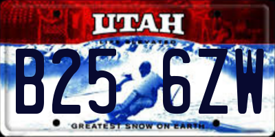 UT license plate B256ZW