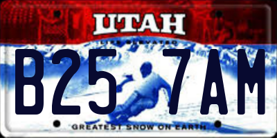 UT license plate B257AM
