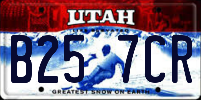 UT license plate B257CR