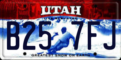 UT license plate B257FJ