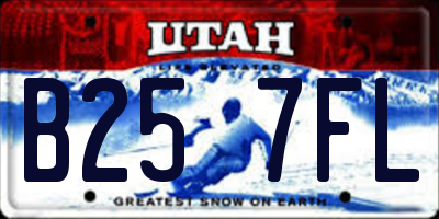 UT license plate B257FL