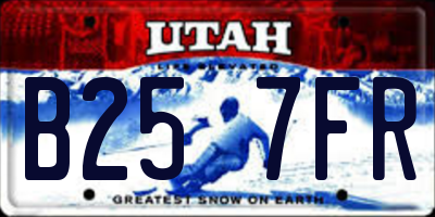 UT license plate B257FR