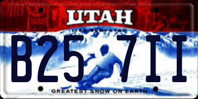 UT license plate B257II
