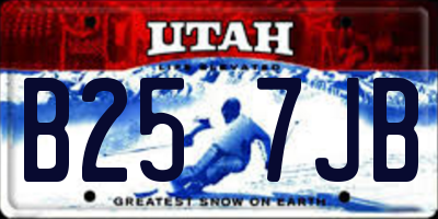 UT license plate B257JB