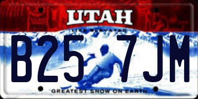 UT license plate B257JM