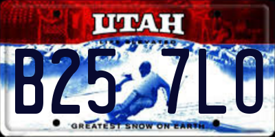 UT license plate B257LO