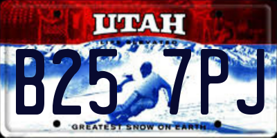 UT license plate B257PJ