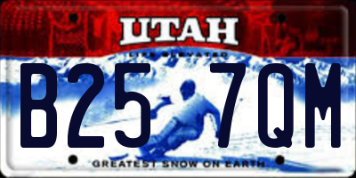 UT license plate B257QM