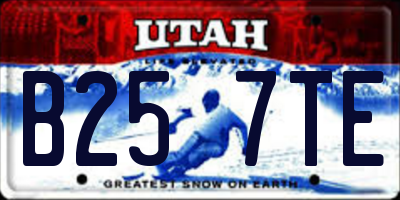 UT license plate B257TE