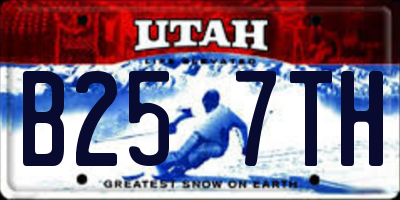 UT license plate B257TH